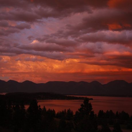 Sunset in Polson, Montana