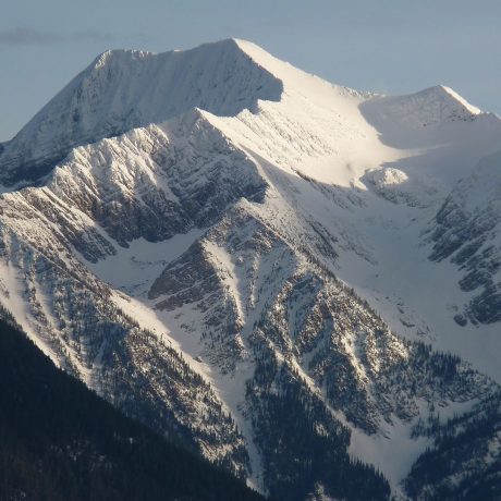 Snowy Montana mountain